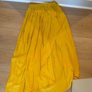 Lulu's Asymmetrical Yellow Skirt